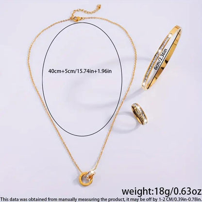 Modern Roman Geometric Jewelry Set