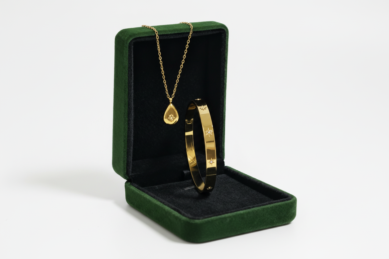 Water Drop & Star-Shaped Jewelry Set for Women – Casual Everyday Style