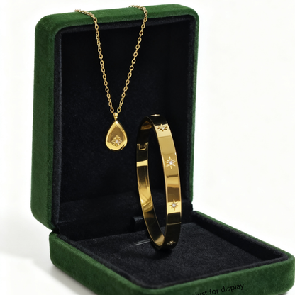 Water Drop & Star-Shaped Jewelry Set for Women – Casual Everyday Style